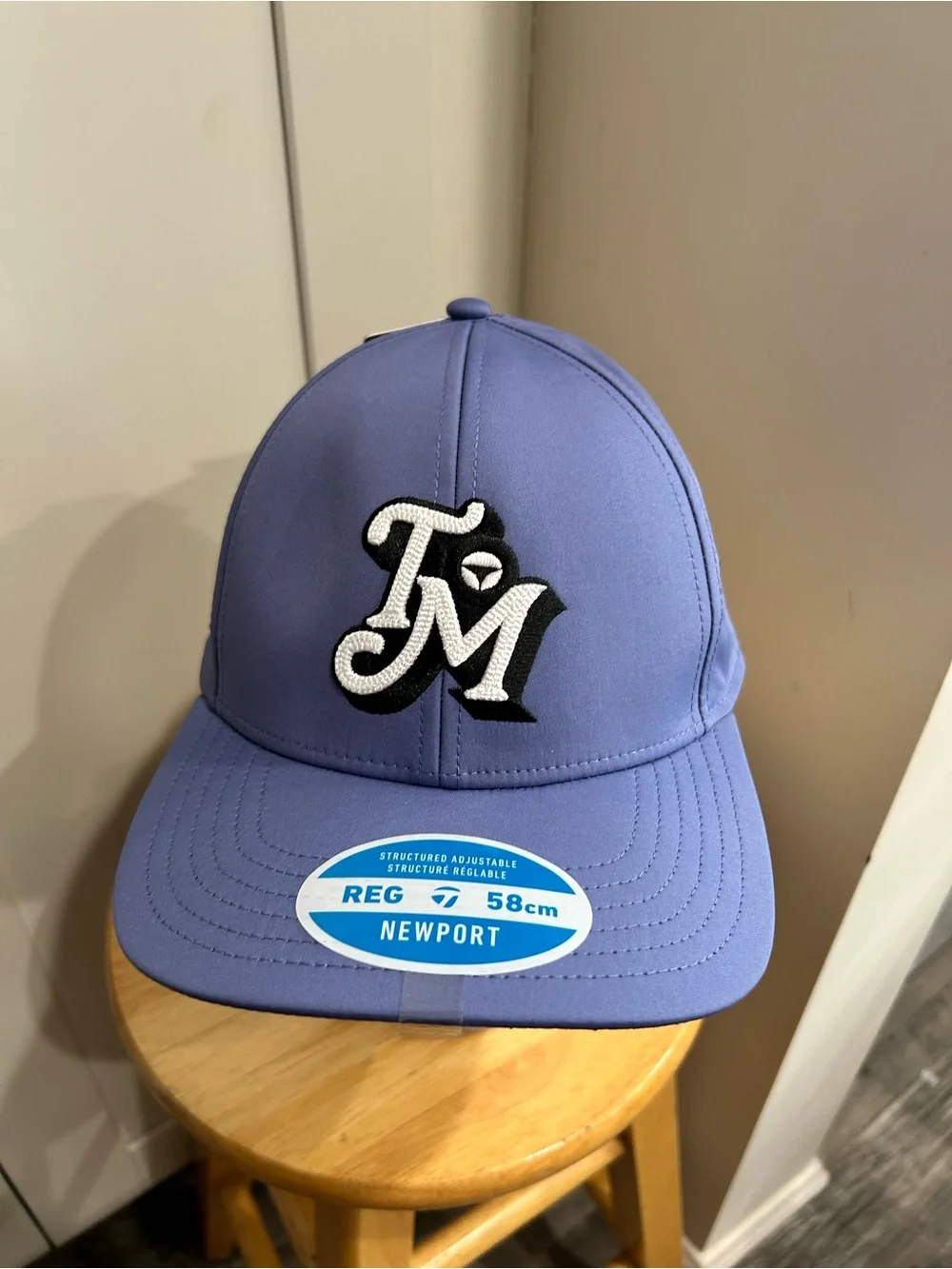 TaylorMade Lavender Flat-Brim Cap with Black & White Embroidered Logo